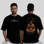 Rijb-hanuman-oversized-tshirt-with-model-front-and-back-side