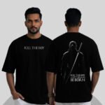 Rijb-kill-the-boy-oversized-tshirt-with-model-front-and-back-side