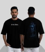 Rijb-mahadev-oversized-tshirt-model-front-and-back-side
