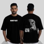 Rijb-eagle-mindset-oversized-tshirt-with-model-front-and-back-side