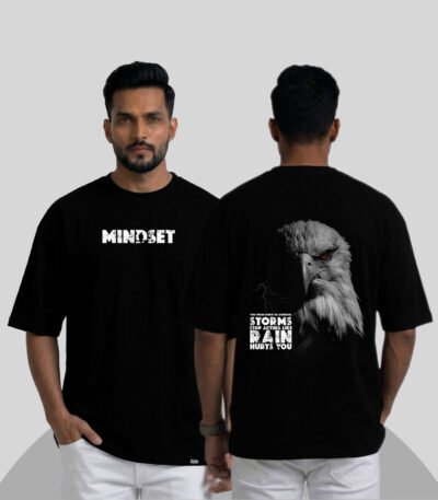 Rijb-eagle-mindset-oversized-tshirt-with-model-front-and-back-side