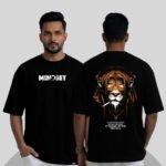Rijb-lion-mindset-oversized-tshirt-with-model-front-and-back-side